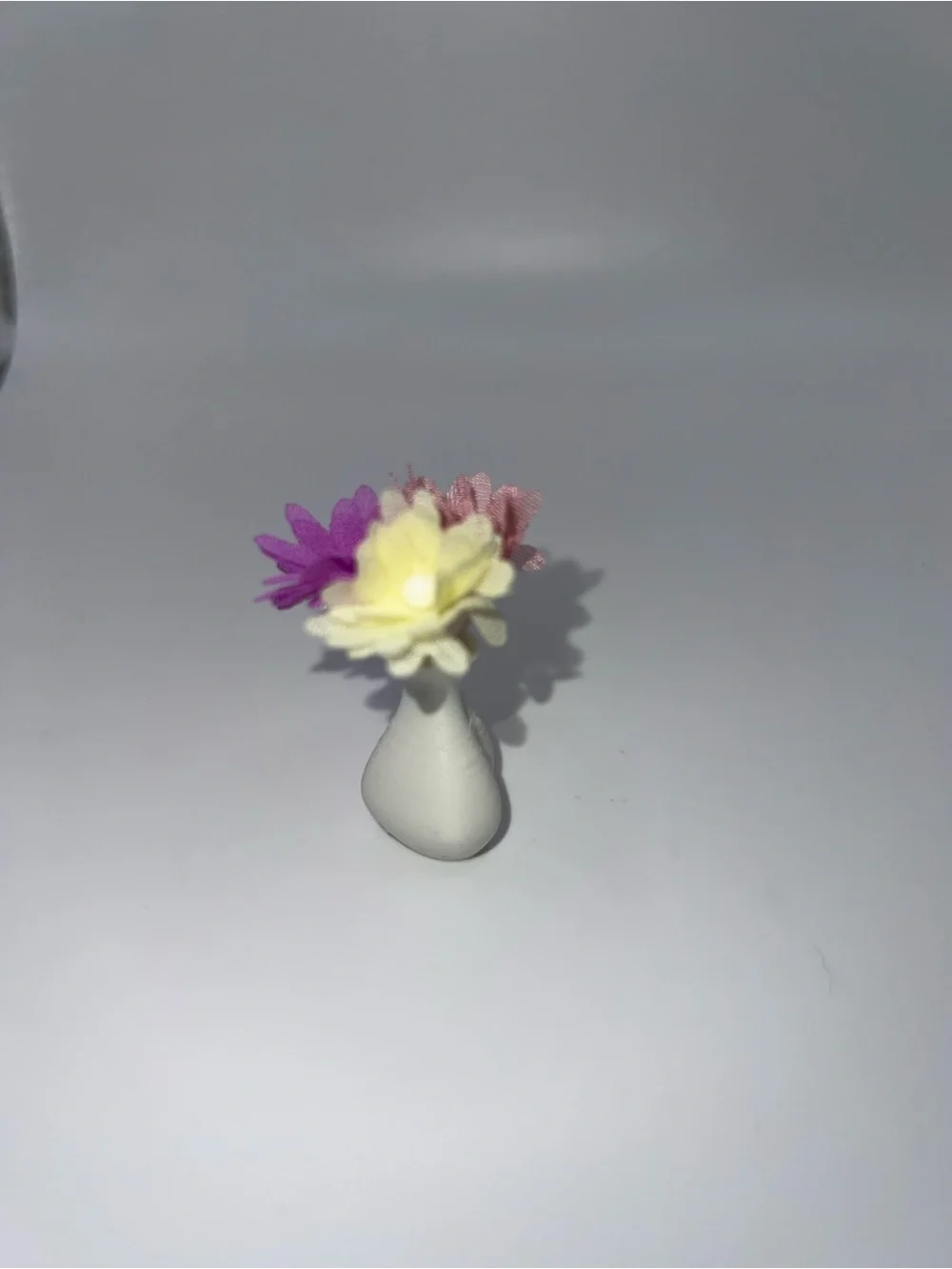 Miniature dollhouse floral decor